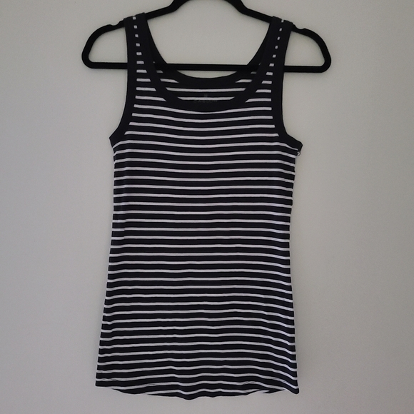 NWOT CASLON navy and white stripes tank top - Picture 2 of 5